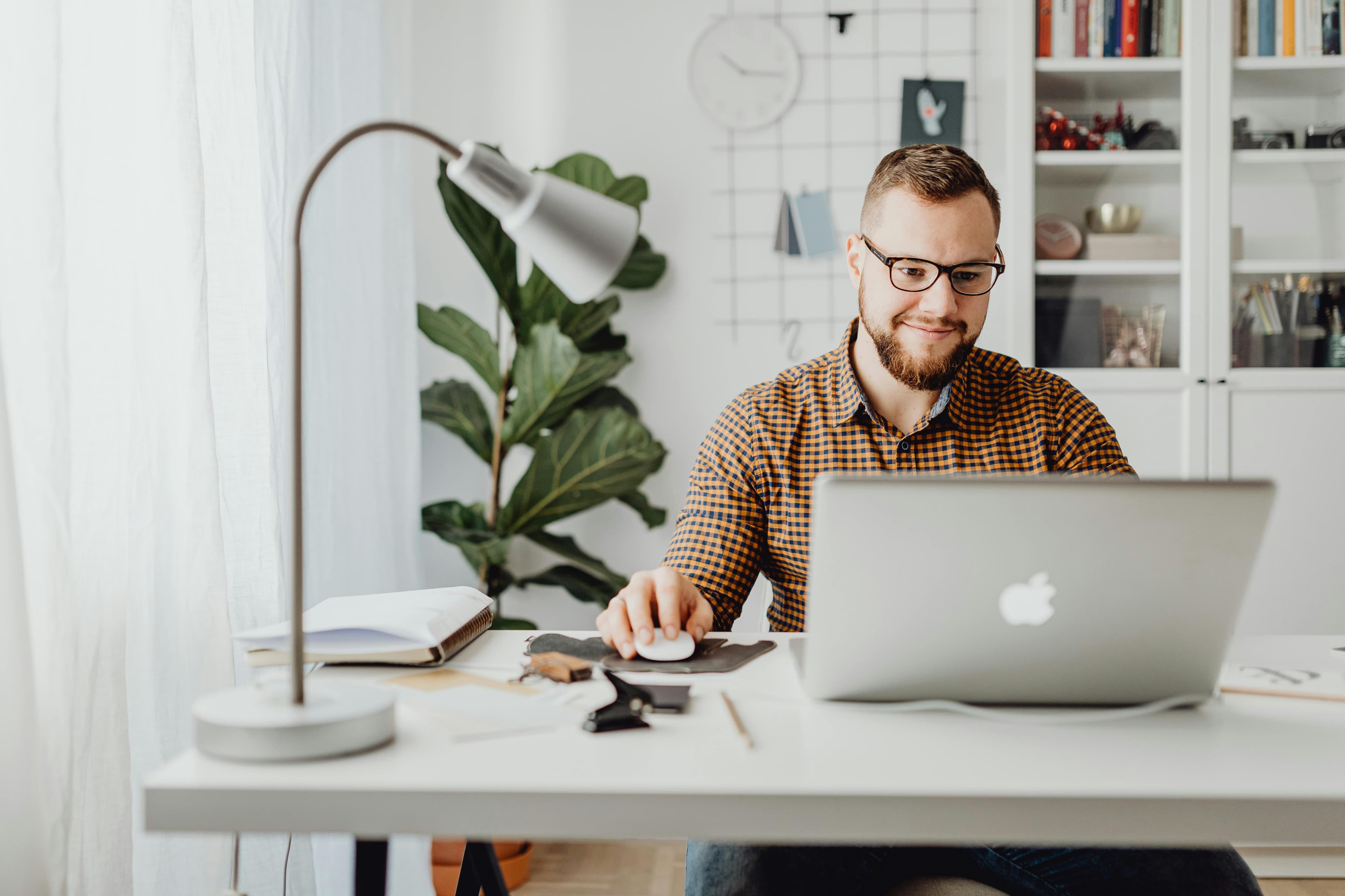 Person working at desk