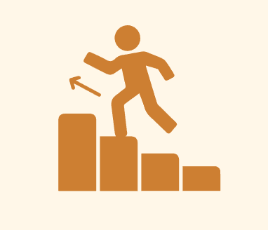 Icon representing career advancement
