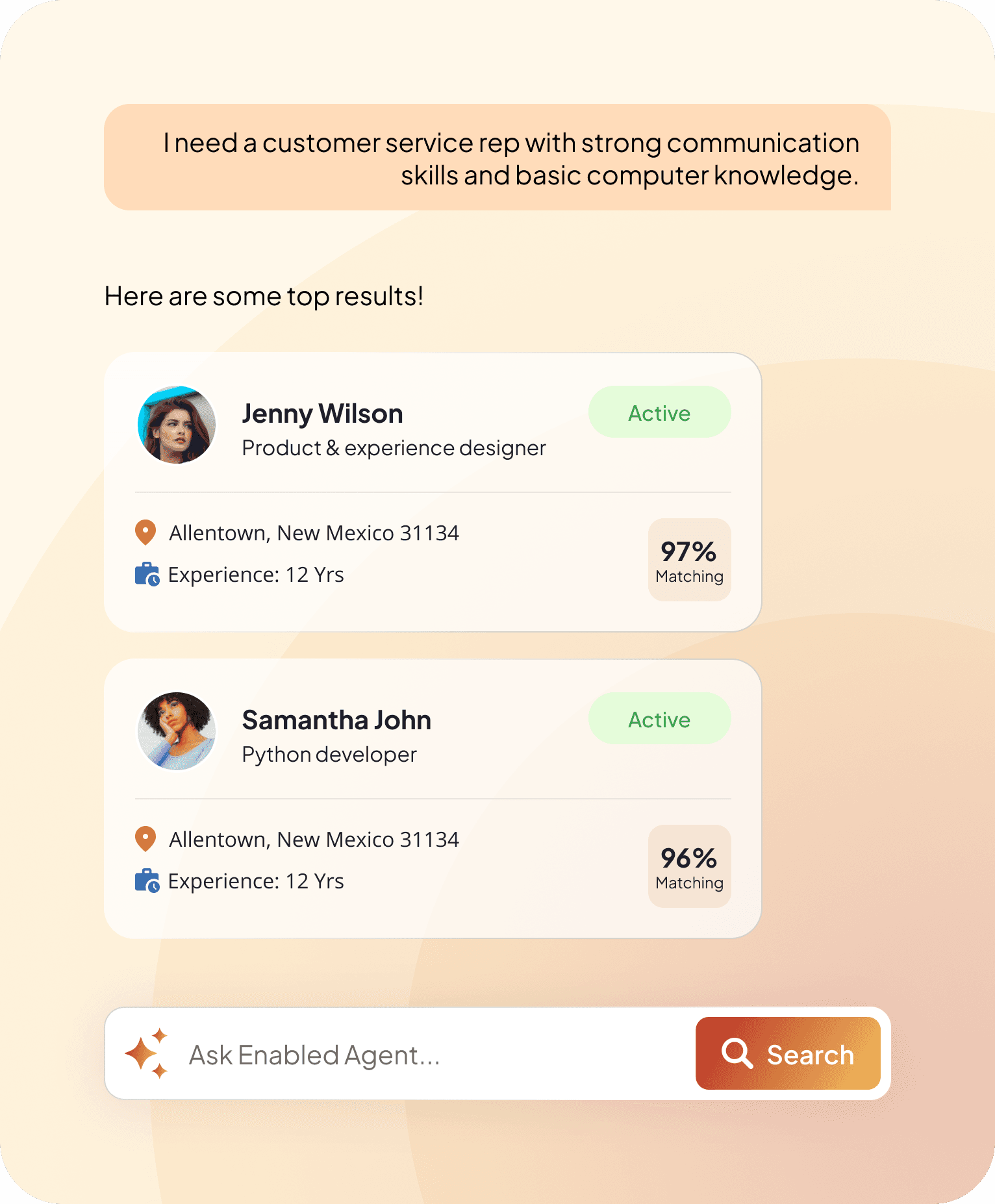 AI Recruiter Dashboard Mockup