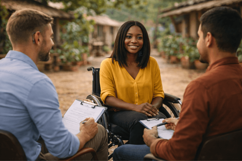 Candidate using technology for work